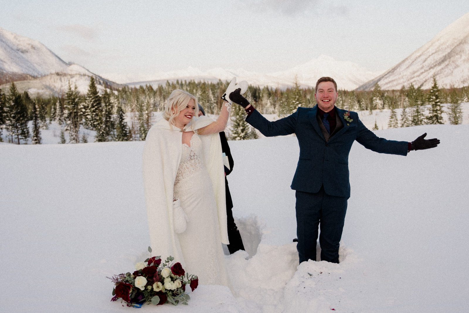 Glacier National Park Winter Elopement Enchanted Winter Day