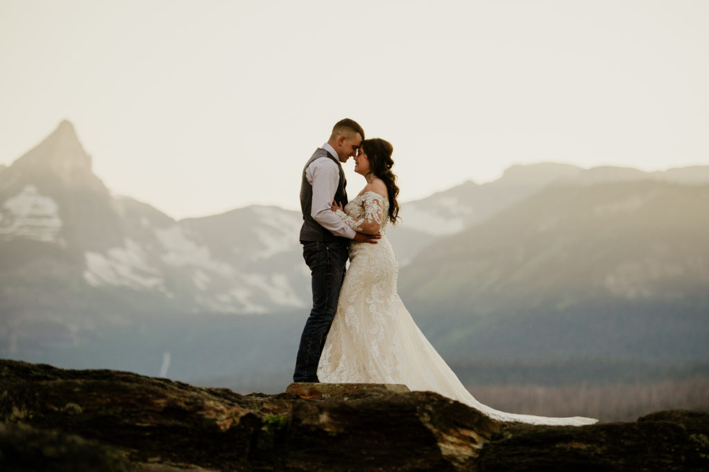 Glacier national park elopement at St. Mary