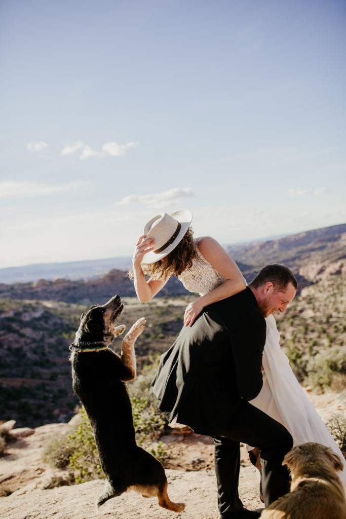 desert elopement location, all day elopement with dogs