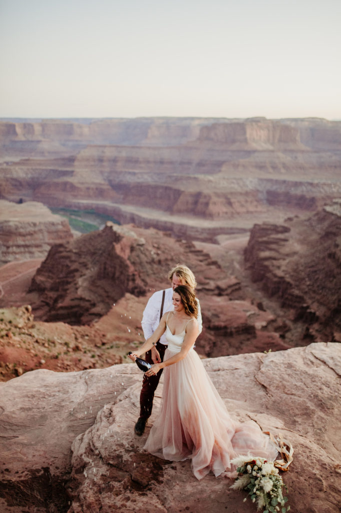 Downsizing to an Intimate Wedding and How to Keep it Special, desert elopement location, horseshoe bend elopement, utah elopement photographer