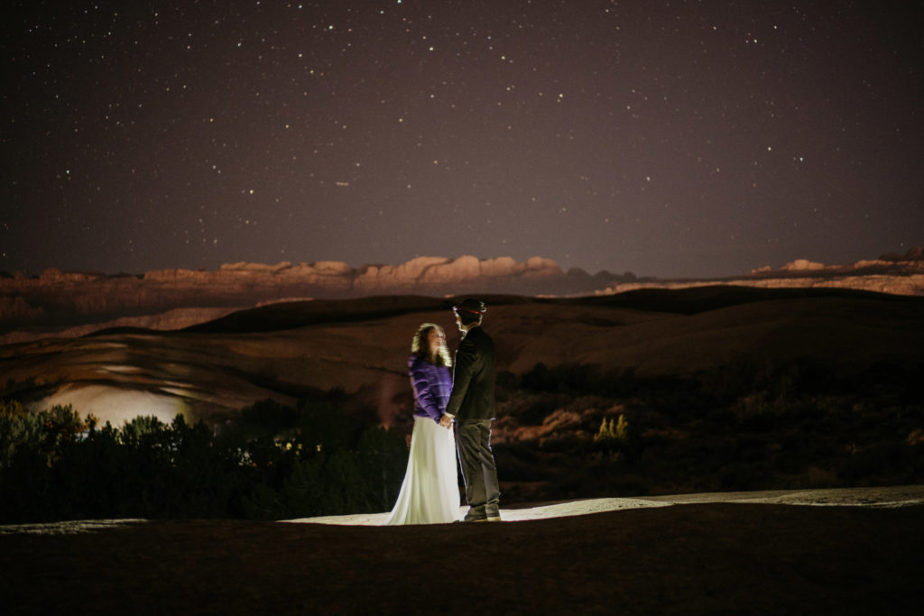 elope in Moab under the stars with Moab Elopement Photography Packages