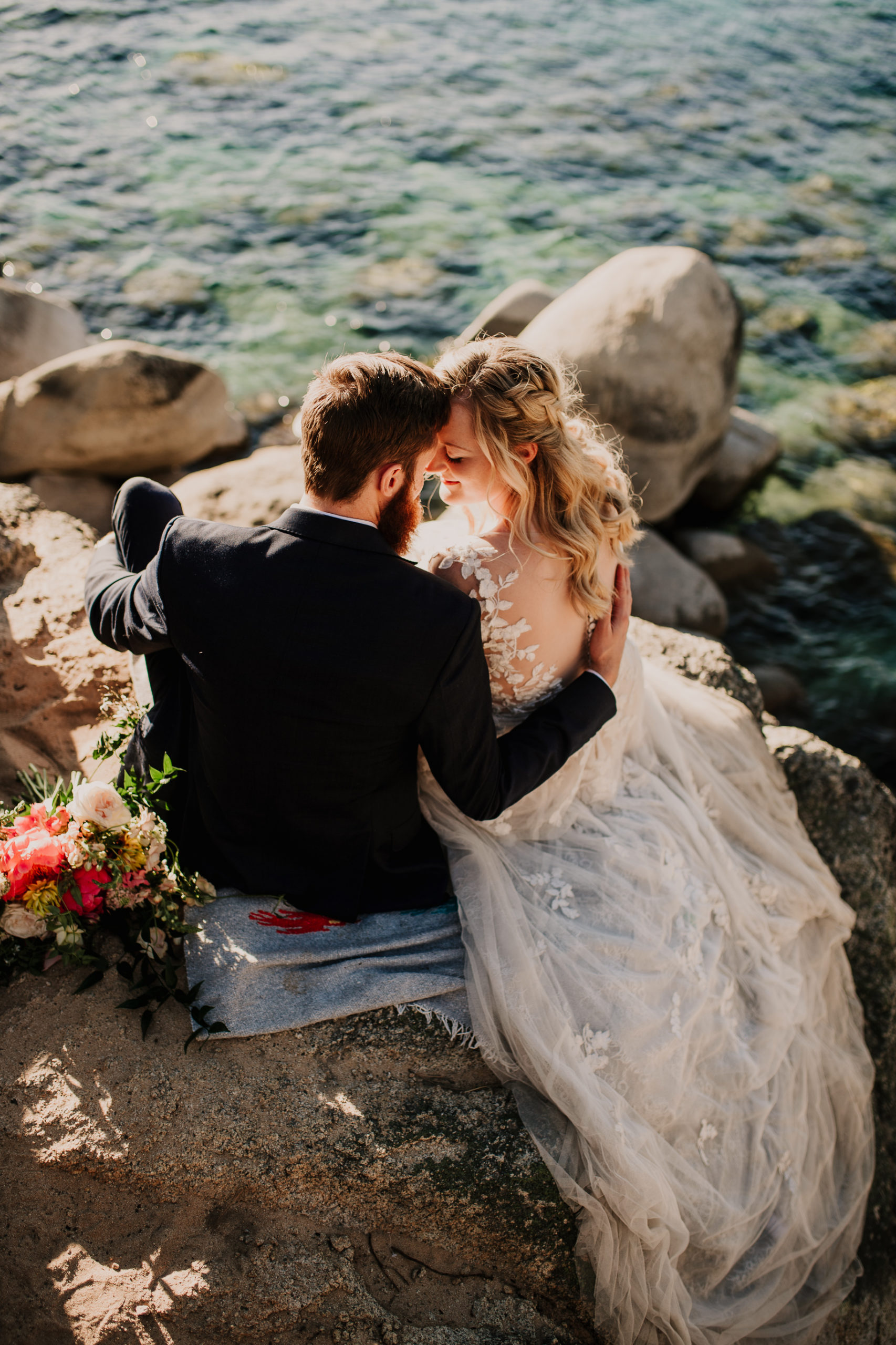 Best West Coast Elopement Locations, Where to elope in Lake Tahoe - Sand Harbor North Lake Tahoe