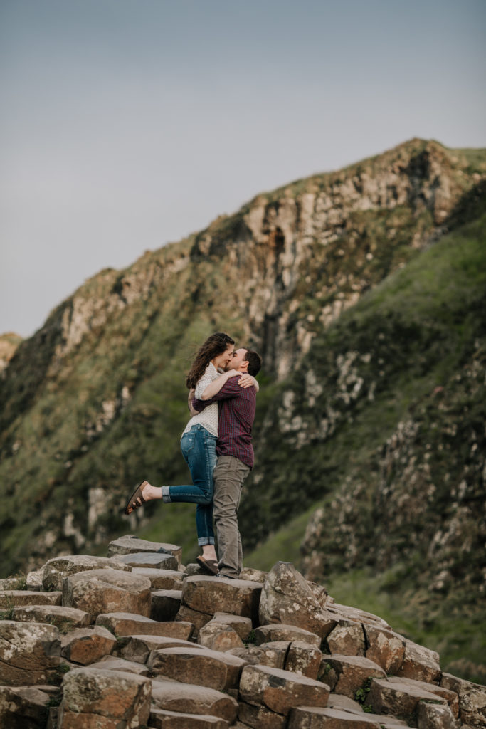 Ireland engagement session at Giant's Causeway best places to elope in Ireland