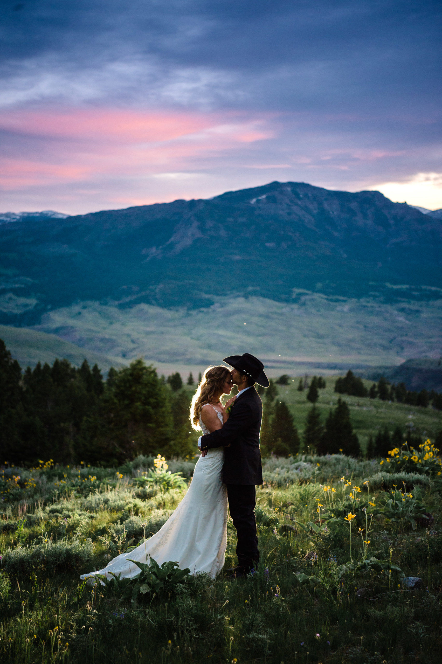 Mountain wedding in Yellowstone National Park