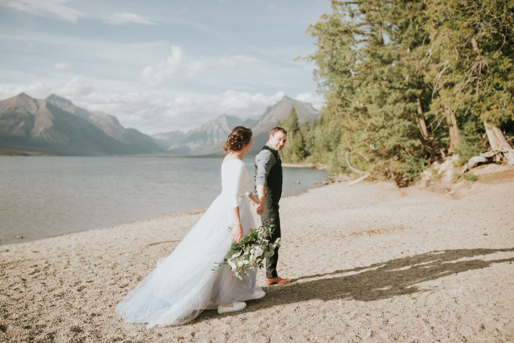 lake mcdonald Glacier National Park wedding