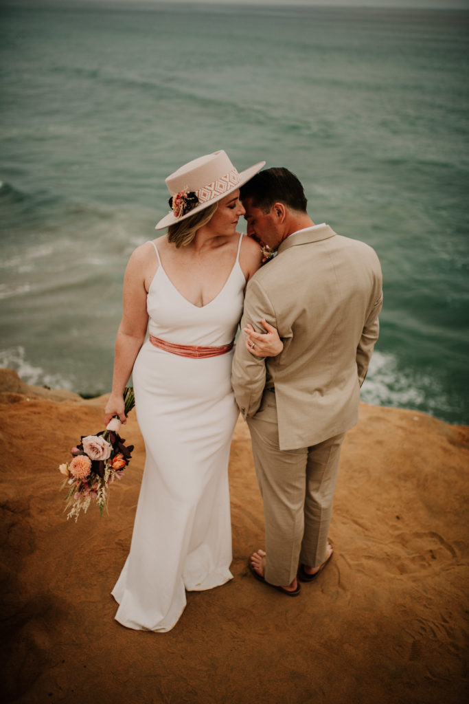 Where to elope in San Diego, Carlsbad Cliffs wedding photos, sunset cliffs, Best West Coast Elopement Locations