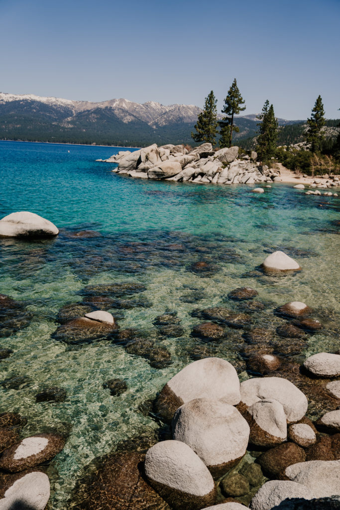 winter elopement locations, lake tahoe elopement, Sand Harbor Lake Tahoe 