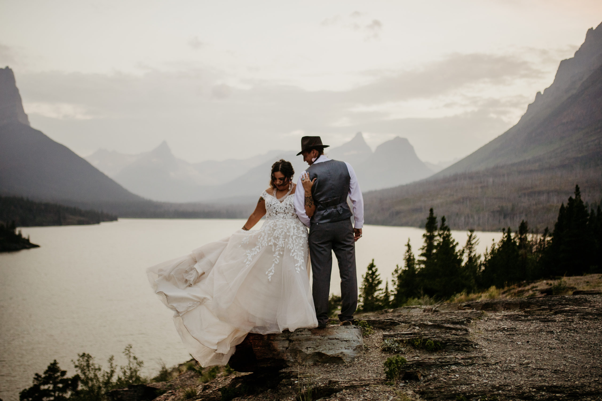 worldwide elopement locations, Glacier National Park mountain elopement