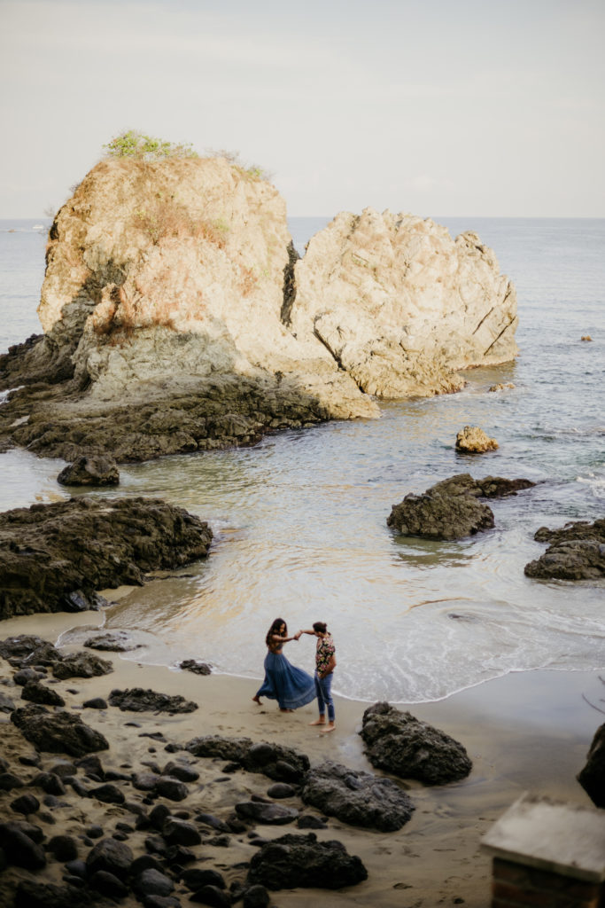The cutest sunrise adventure session at Playa de Los Muertos in Sayulita, Mexico! Puerta Vallarta engagement session. Sayulita engagement session photographer. Sayulita Wedding & Elopement Photographer & Videographer Team!