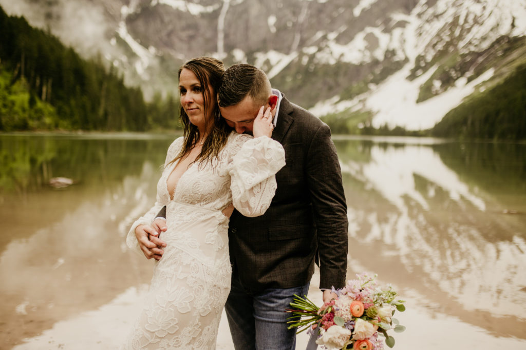 Glacier elopement with hike to avalanche lake