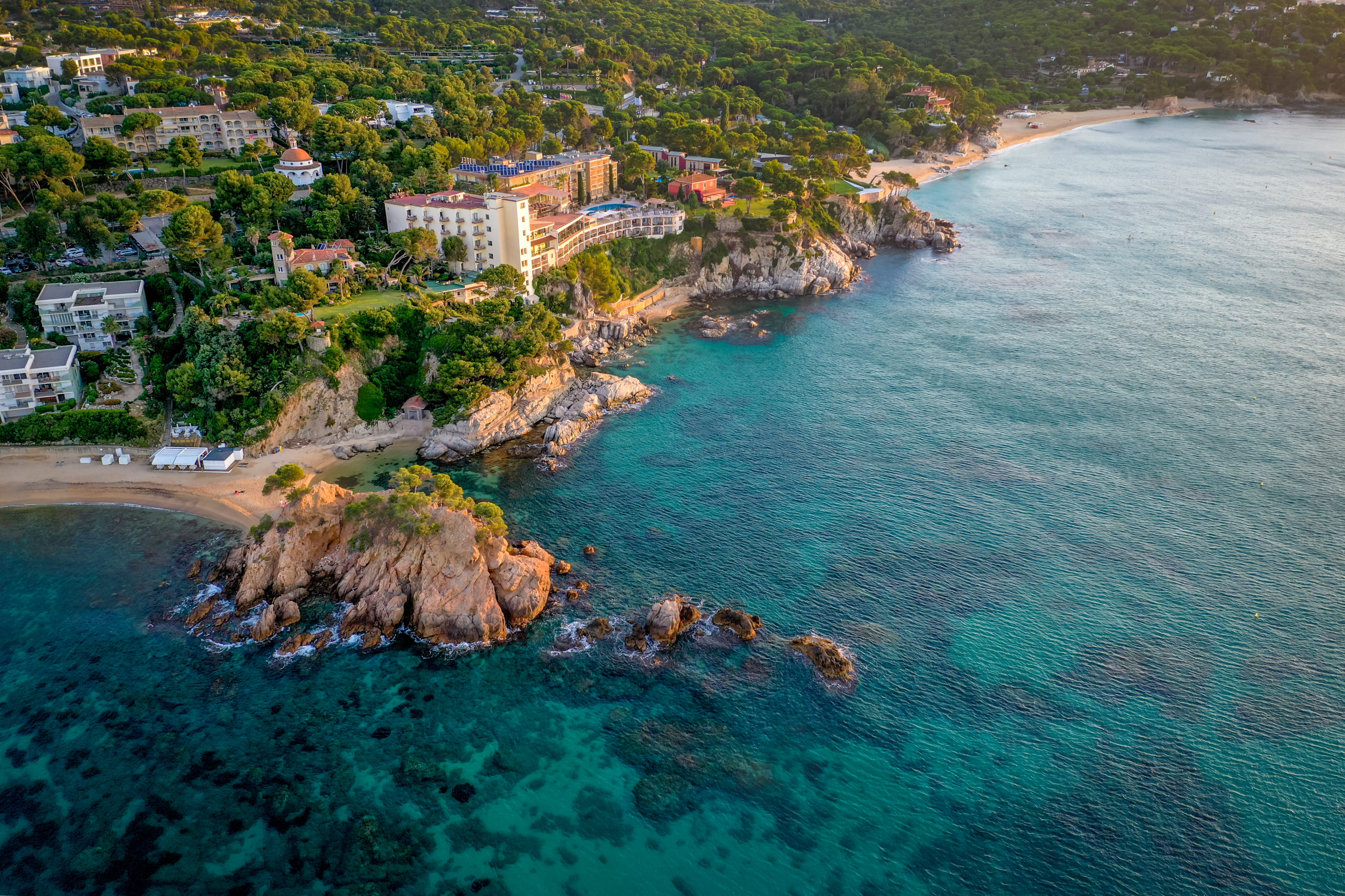 In Part 1 of our 5 part guide on how to elope in Spain (the American's Guide). We share the BEST place to get those photos!

morning in Cala Cap Roig in Platja d'Aro, Costa Brava, Catalonia, Spain