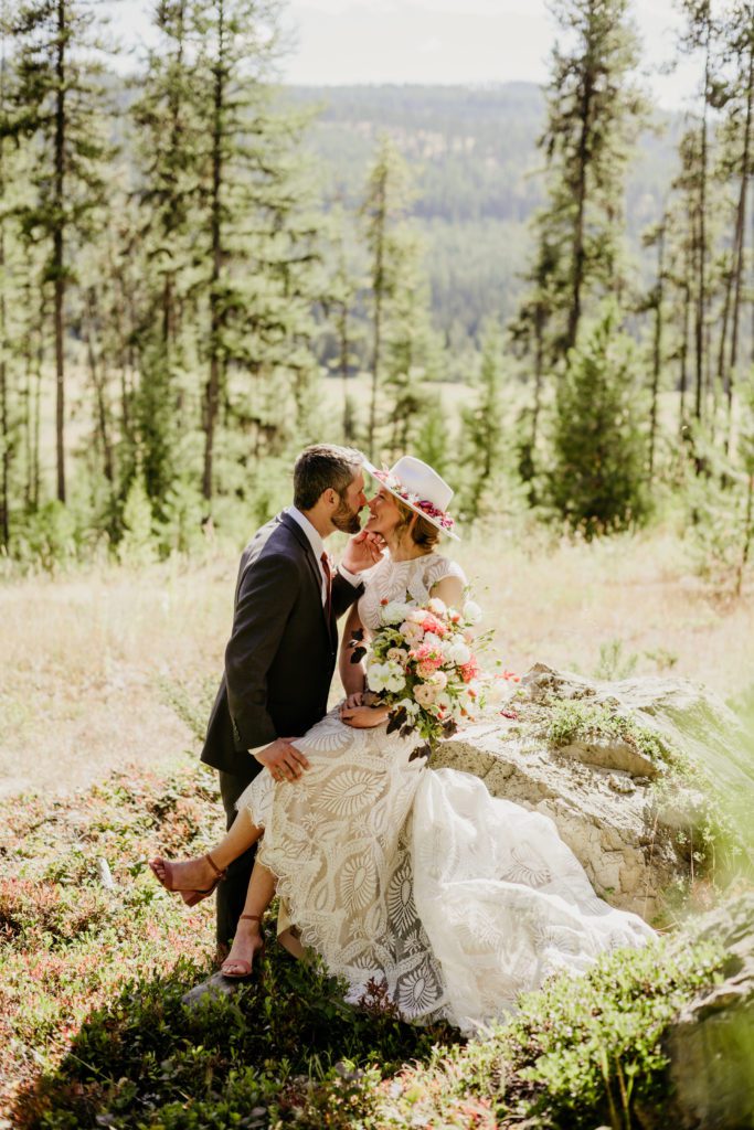 Best of 2022 elopement & wedding photography, Montana wedding photographer, summer wedding couple in the mountains