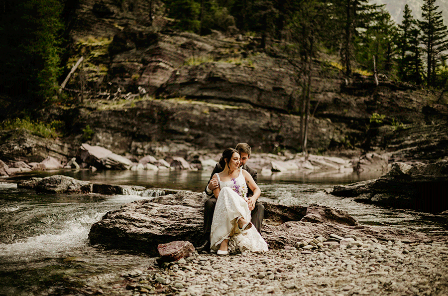 A 2 day glacier national park wedding and adventure session gives you the full experience! Glacier Outdoor Center is the perfect wedding venue if you want to explore Glacier!