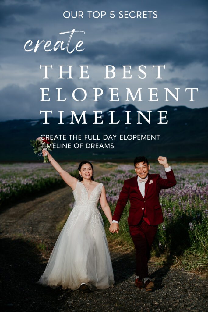 How to create an elopement timeline in 5 easy steps for photographers