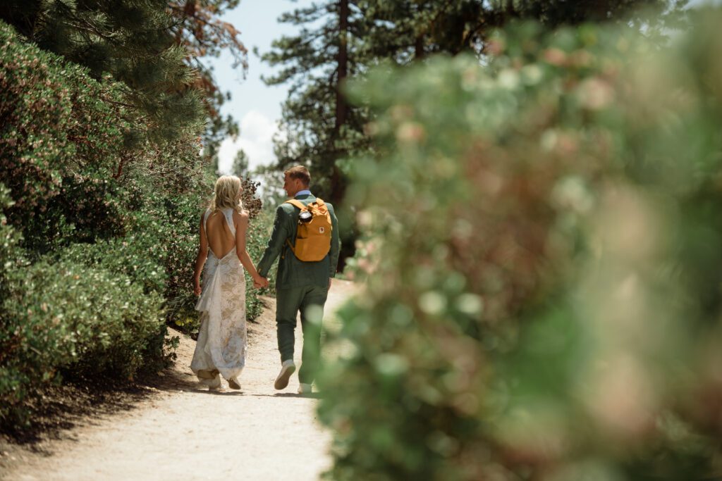 We keep having kickass elopements in epic pockets of the lake such as this adventure elopement in Lake Tahoe at Monkey Rock.

Hiking elopement in Lake Tahoe finished with a sunset boat cruise on the lake! 