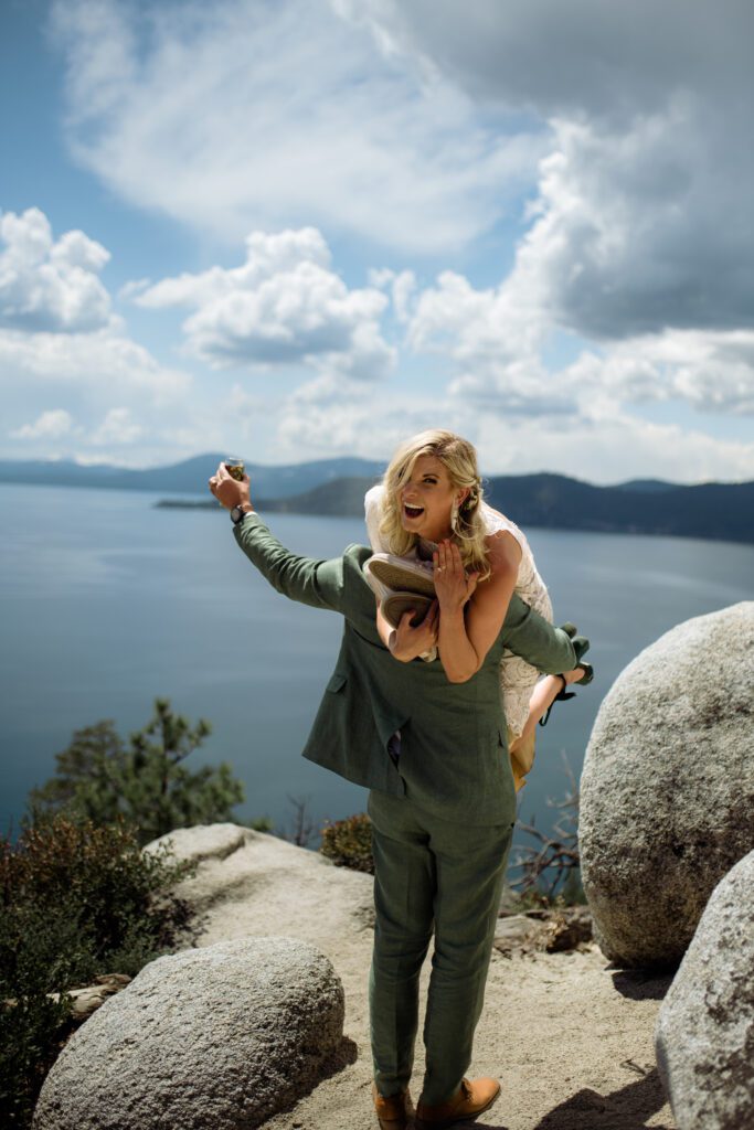 Monkey Rock in Lake Tahoe is a secluded spot to elope in Lake Tahoe