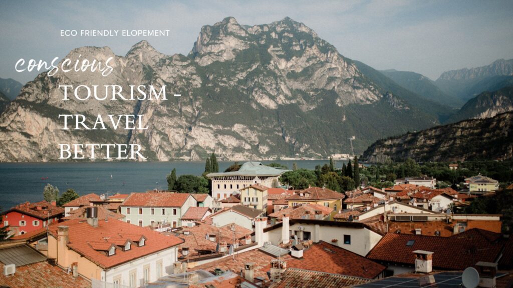 Have an eco friendly elopement by following these tips for conscious tourism. Italy Dolomites vacation. Where to travel in Italy. Lake Como vacation.