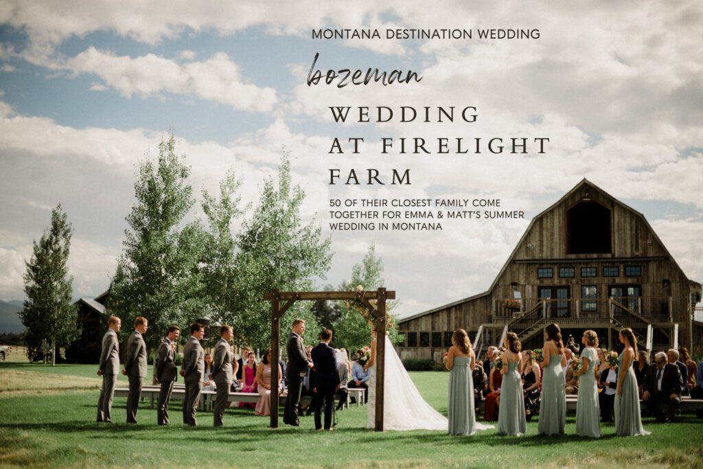 Firelight Farm Wedding in Bozeman Montana, sustainably sourced and full of love. This micro wedding was intentional and fun all day long!