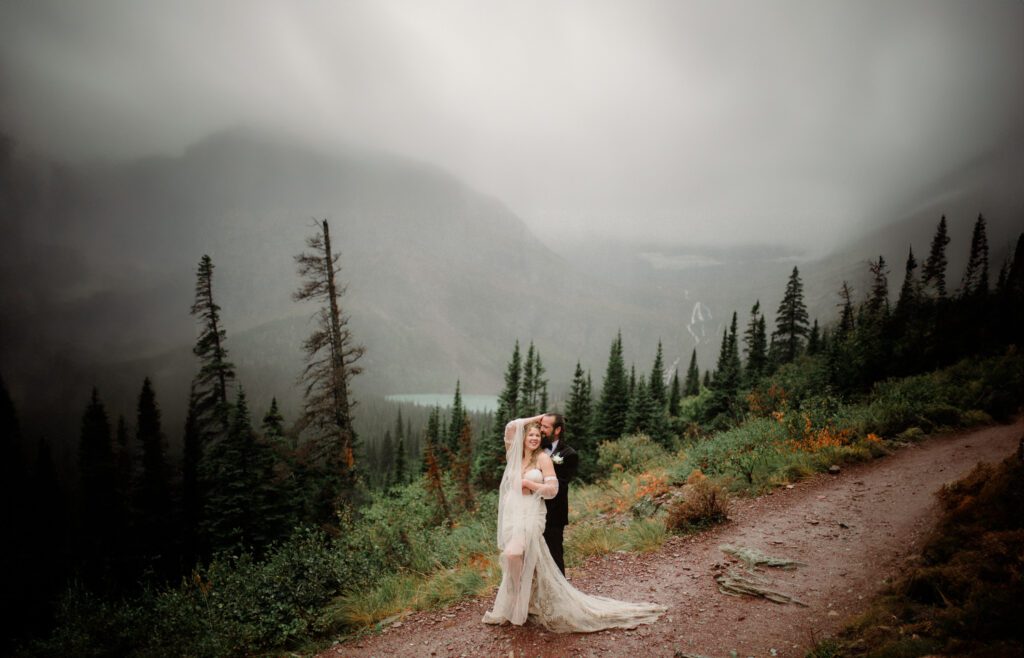 how to elope in Glacier National park, Grinnel Glacier hike, hiking elopement in Glacier National park