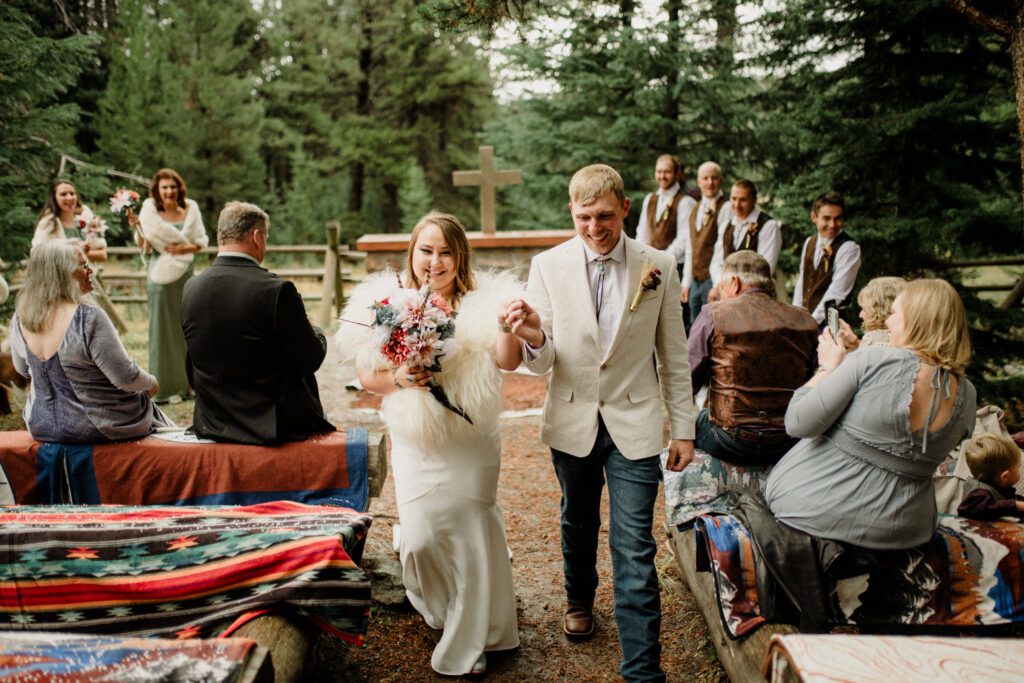 Bighorn National Forest wedding in Wyoming with dogs, an epic lightening strike, gorgeous fall colors and more than enough adventure!