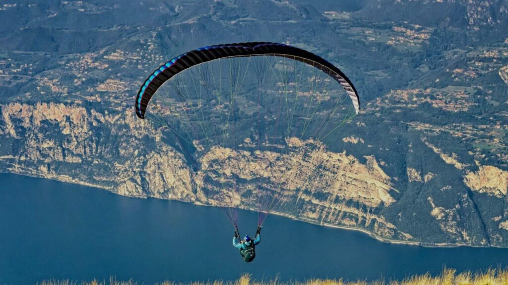 Photo of paragliding from Ailos Drama Airclub. Great actvity for an elopement in Greece.