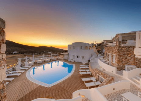 Part one of our Ultimate 2024 Greece Guide, Elope in Greece breaks down the cost, legality, planning and outlines a two day Greece elopement.

Greece photo, oval pool at sunset