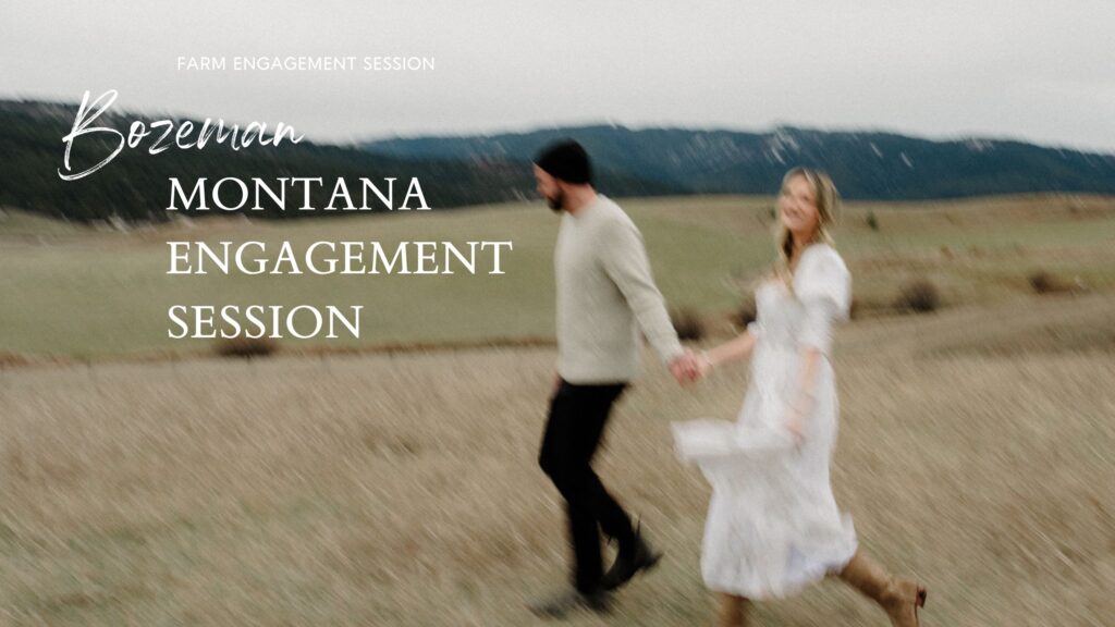 Bozeman, Montana engagement session in the fall. Fall engagement session on a farm. Farm engagement session in Montana. Fine art engagement photographer.