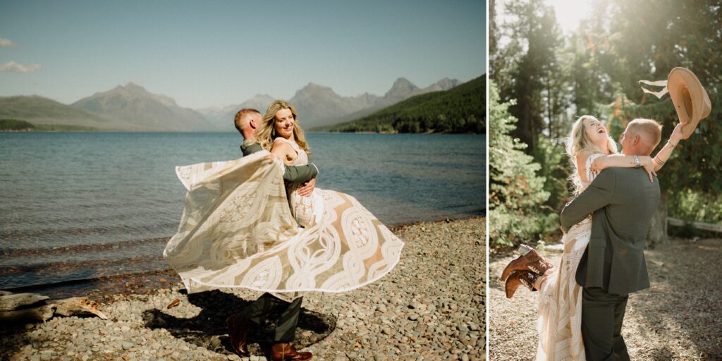 An exhilarating adventure wedding in Montana! All-inclusive Glacier National Park wedding features a 2 day celebration we'll never forget!