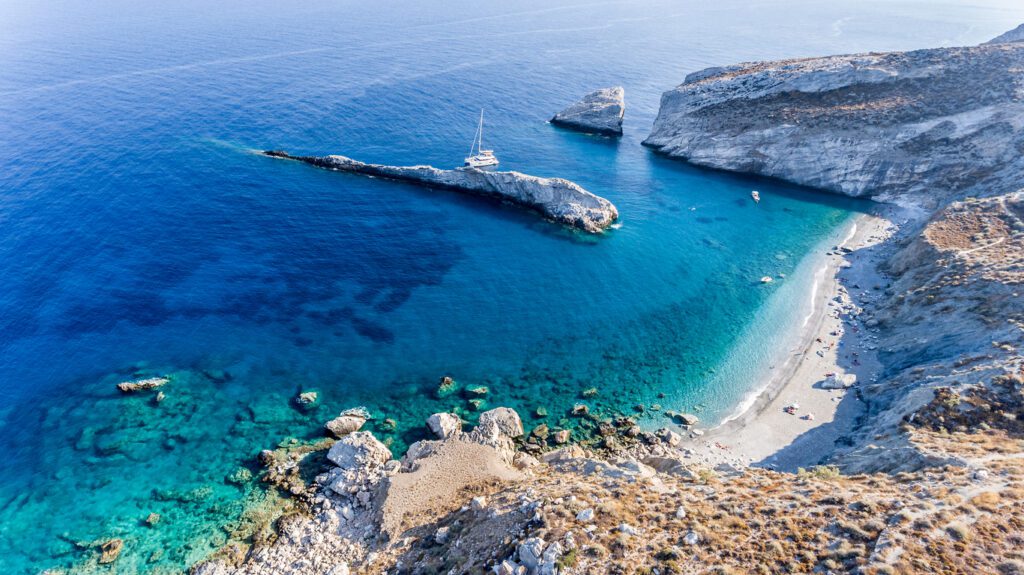 Elope in Greece with current information on Athens, Folegandros, Paros, and Lemnos for 2024 ultimate travel.

Katergo beach in Folegandros Island Cyclades Greece