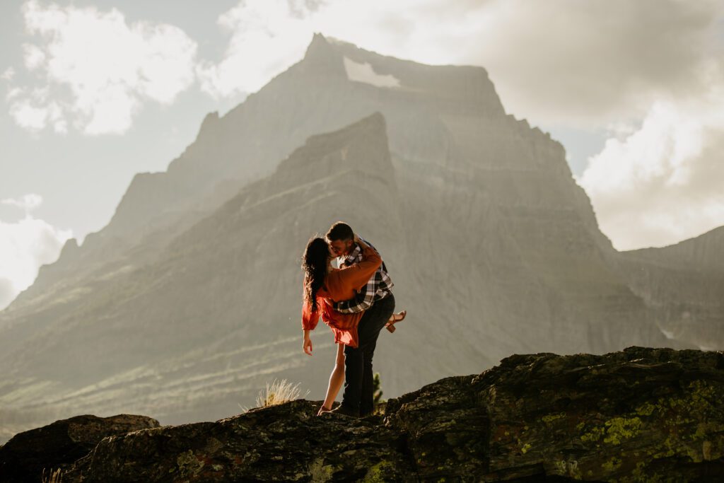 Glacier National Park elopement inspiration, engagement session