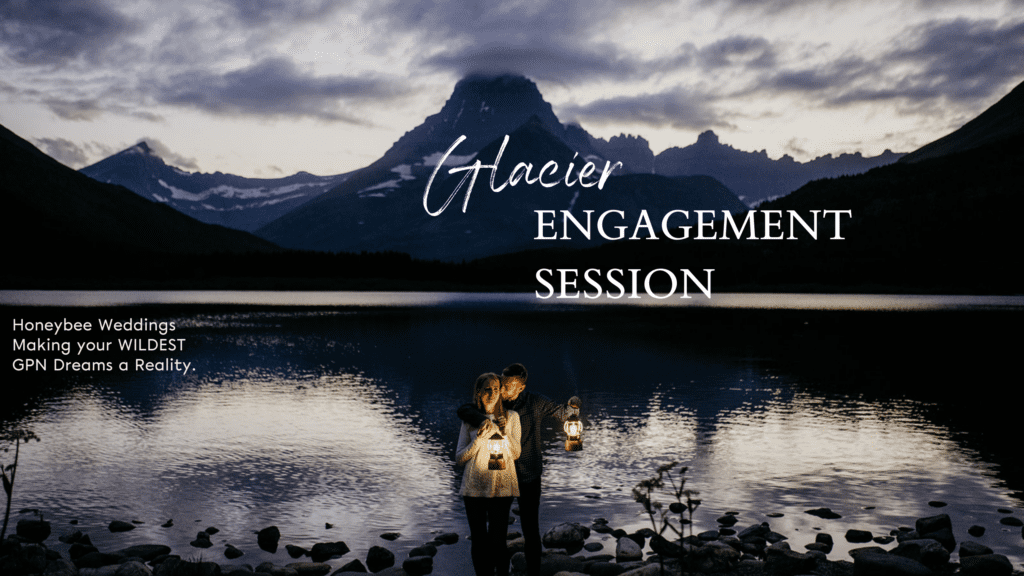 Glacier National Park elopement inspiration with a Glacier engagement session