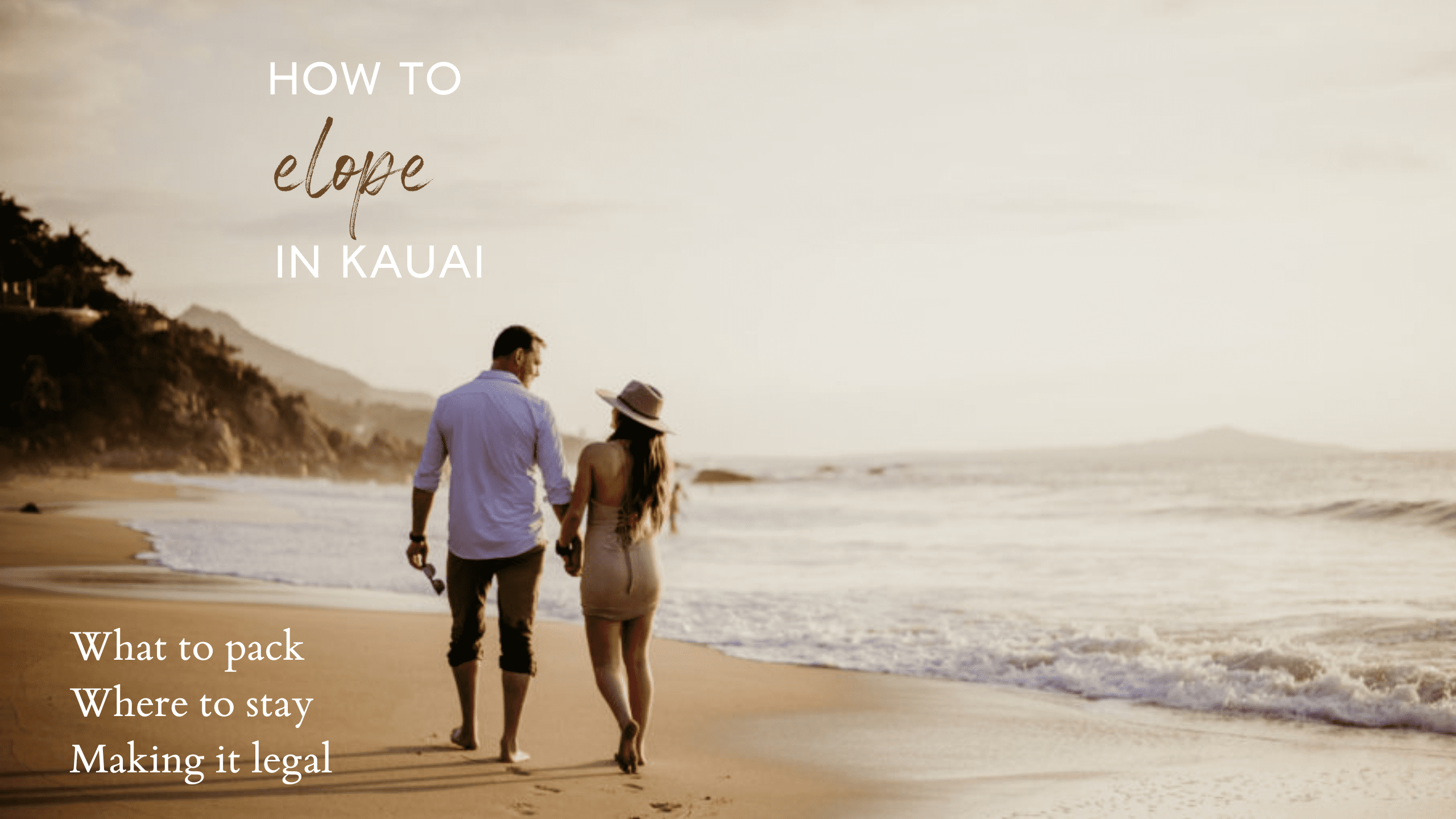 how to elope in Kauai on the beach