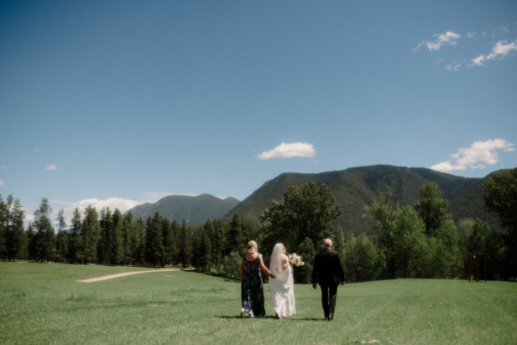 This sweet Glacier Homestead wedding features stunning Glacier National Park views, intimate moments, and heartfelt family celebrations. National park wedding.