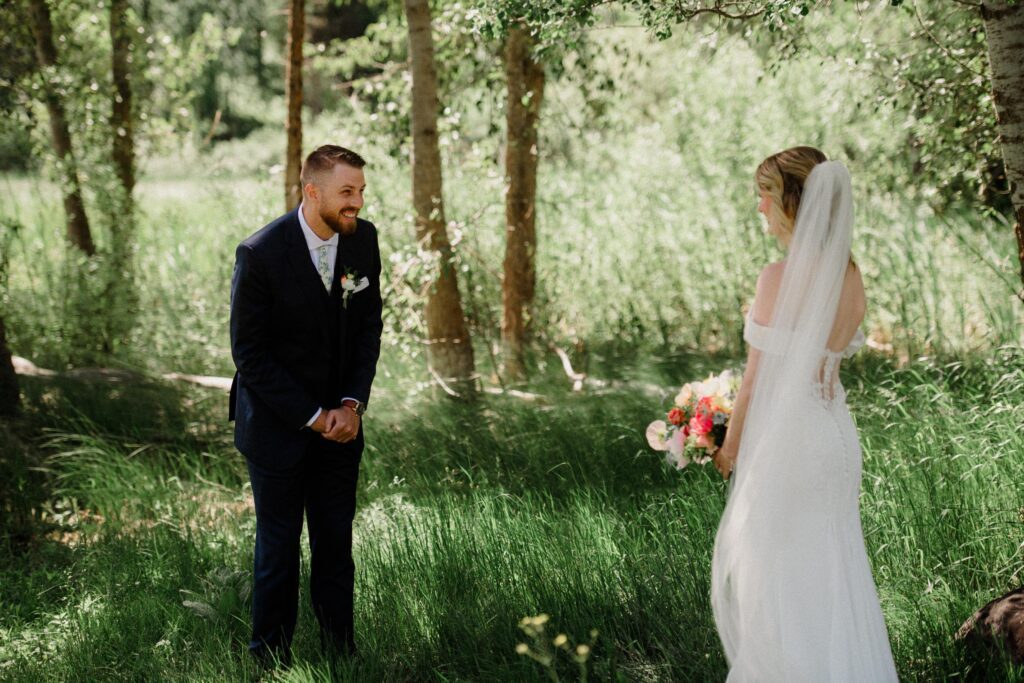 This sweet Glacier Homestead wedding features stunning Glacier National Park views, intimate moments, and heartfelt family celebrations. National park wedding.