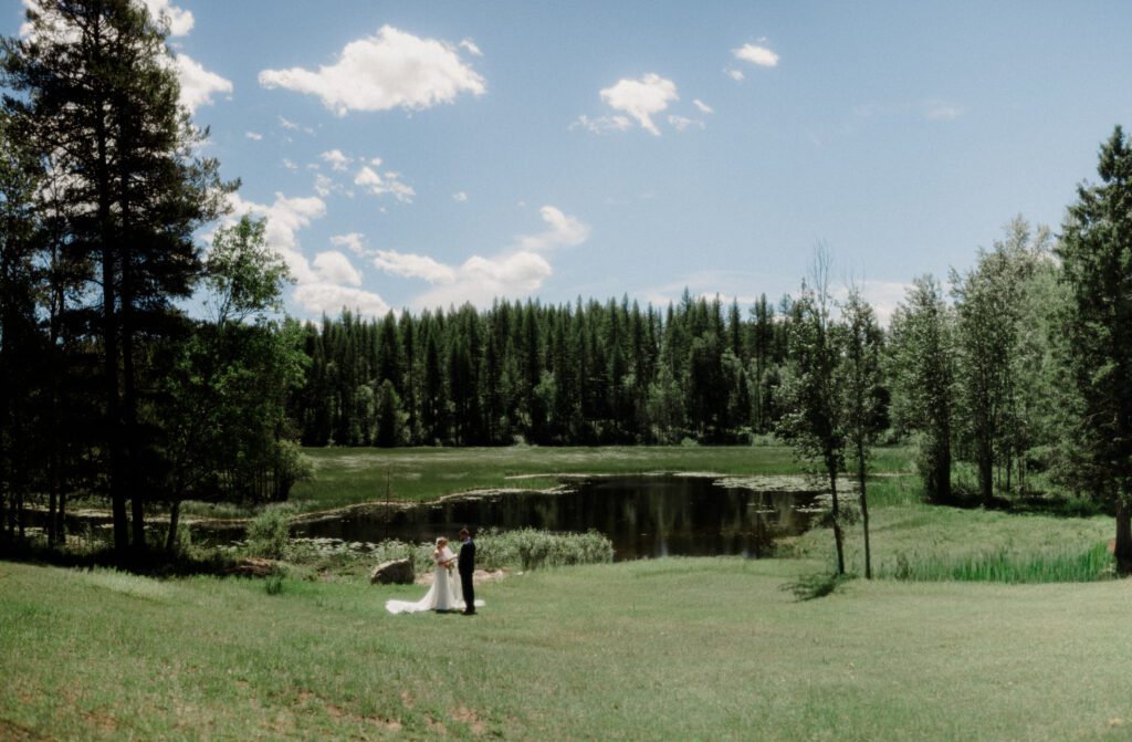 This sweet Glacier Homestead wedding features stunning Glacier National Park views, intimate moments, and heartfelt family celebrations. National park wedding.