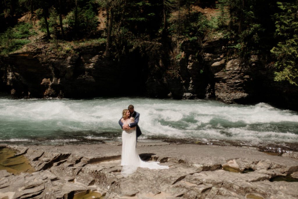 This sweet Glacier Homestead wedding features stunning Glacier National Park views, intimate moments, and heartfelt family celebrations. National park wedding.