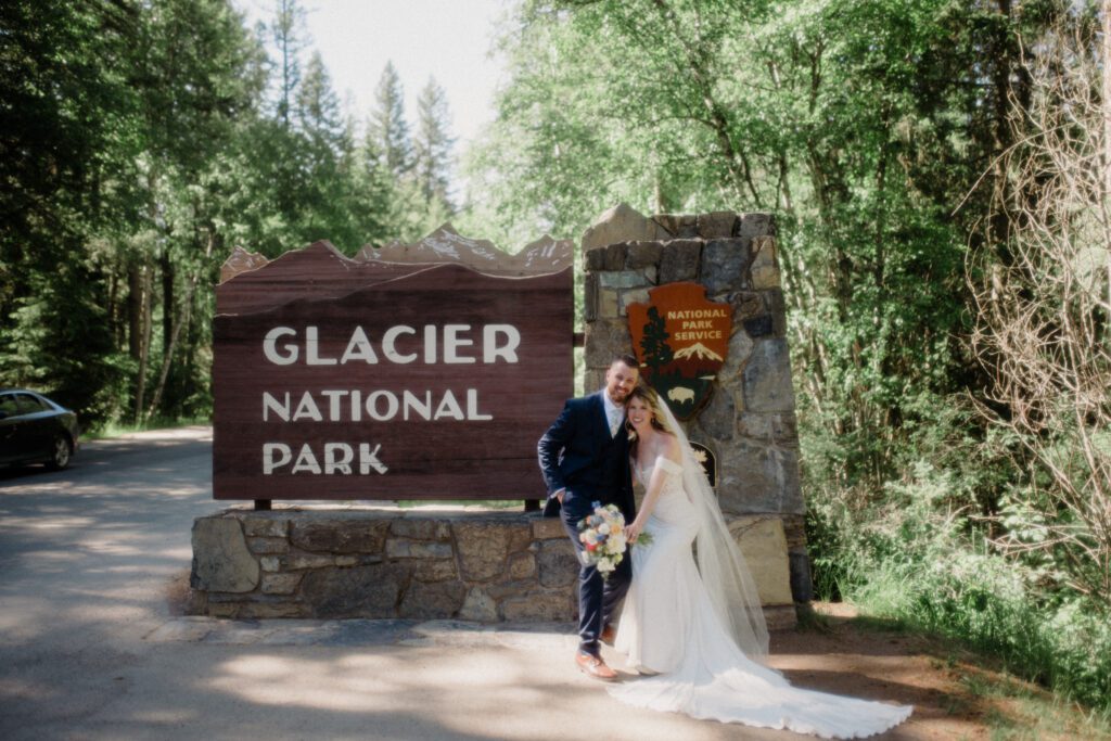 This sweet Glacier Homestead wedding features stunning Glacier National Park views, intimate moments, and heartfelt family celebrations. National park wedding.