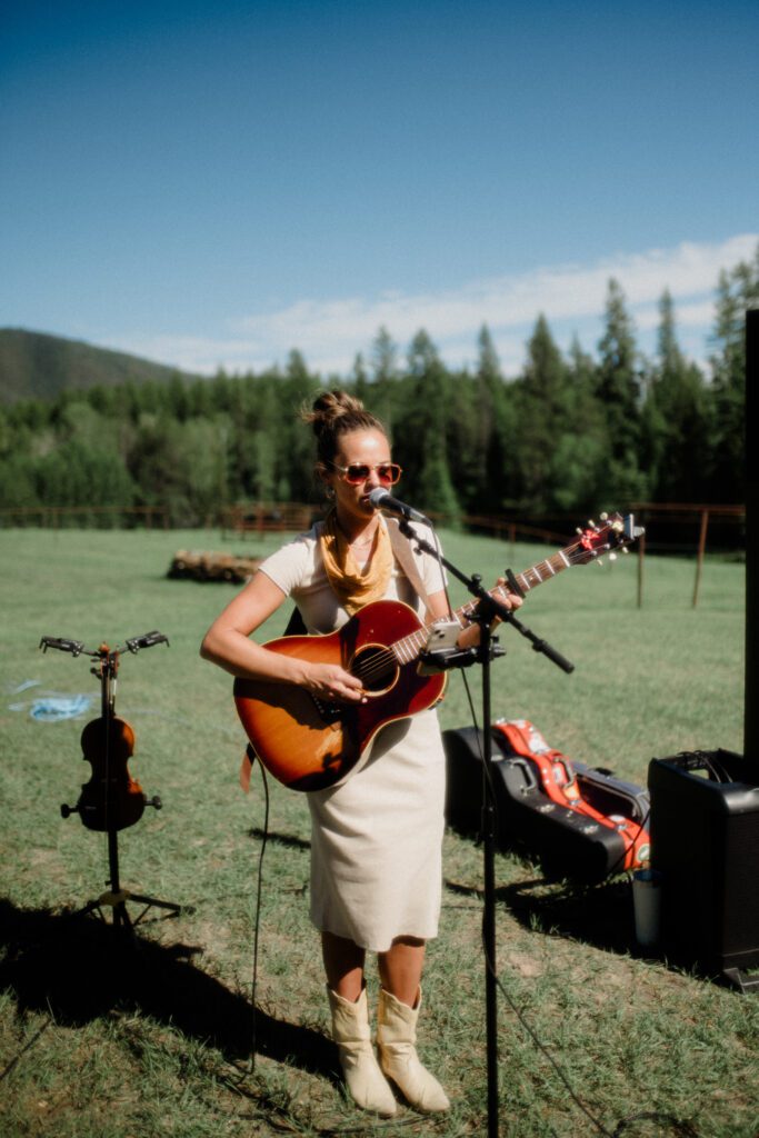 This sweet Glacier Homestead wedding features stunning Glacier National Park views, intimate moments, and heartfelt family celebrations. National park wedding.