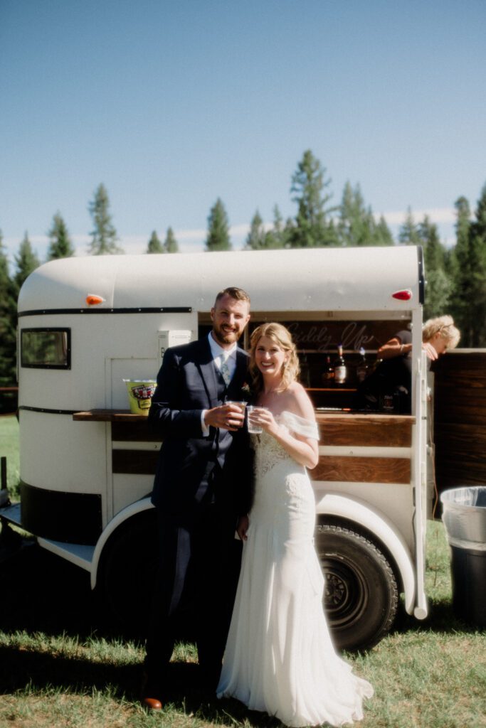 This sweet Glacier Homestead wedding features stunning Glacier National Park views, intimate moments, and heartfelt family celebrations. National park wedding.