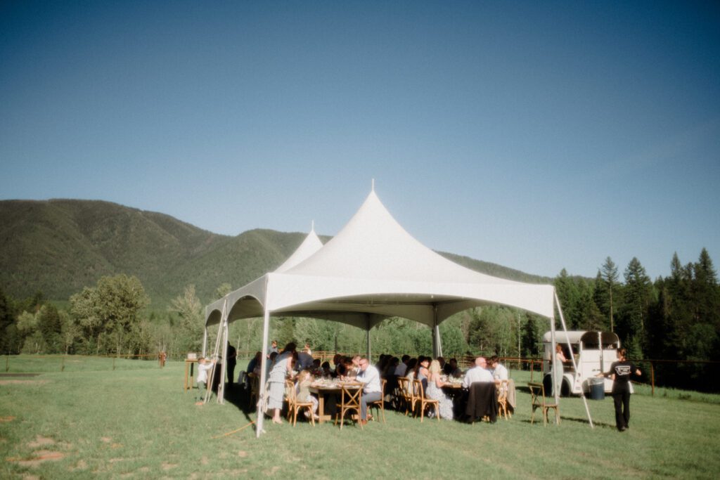 This sweet Glacier Homestead wedding features stunning Glacier National Park views, intimate moments, and heartfelt family celebrations. National park wedding.