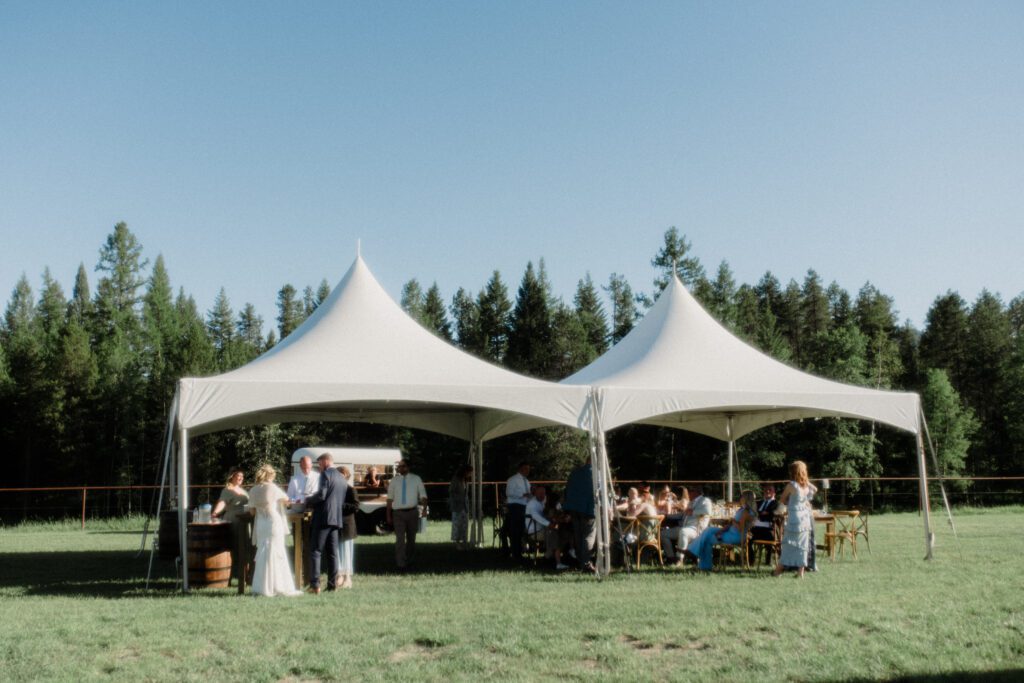 This sweet Glacier Homestead wedding features stunning Glacier National Park views, intimate moments, and heartfelt family celebrations. National park wedding.