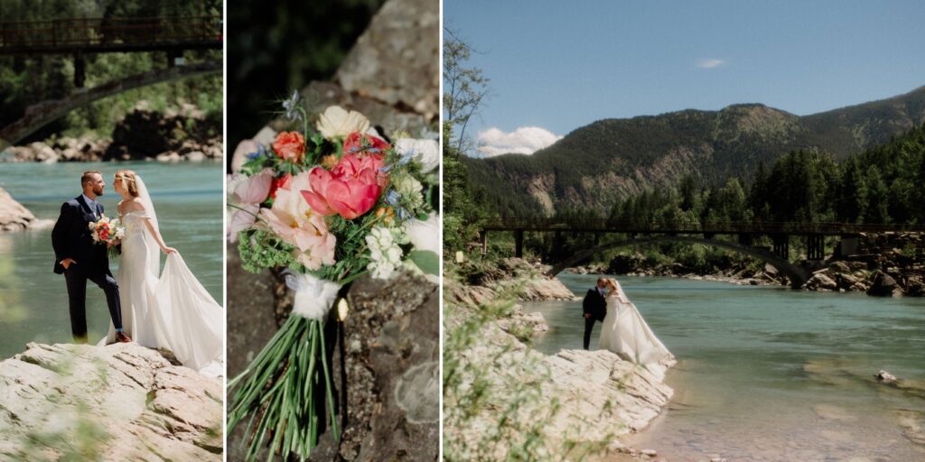 This sweet Glacier Homestead wedding features stunning Glacier National Park views, intimate moments, and heartfelt family celebrations. National park wedding.