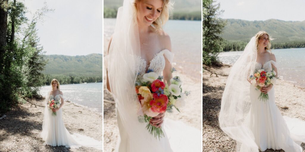 This sweet Glacier Homestead wedding features stunning Glacier National Park views, intimate moments, and heartfelt family celebrations. National park wedding.