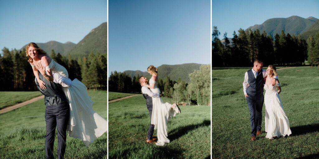 This sweet Glacier Homestead wedding features stunning Glacier National Park views, intimate moments, and heartfelt family celebrations. National park wedding.