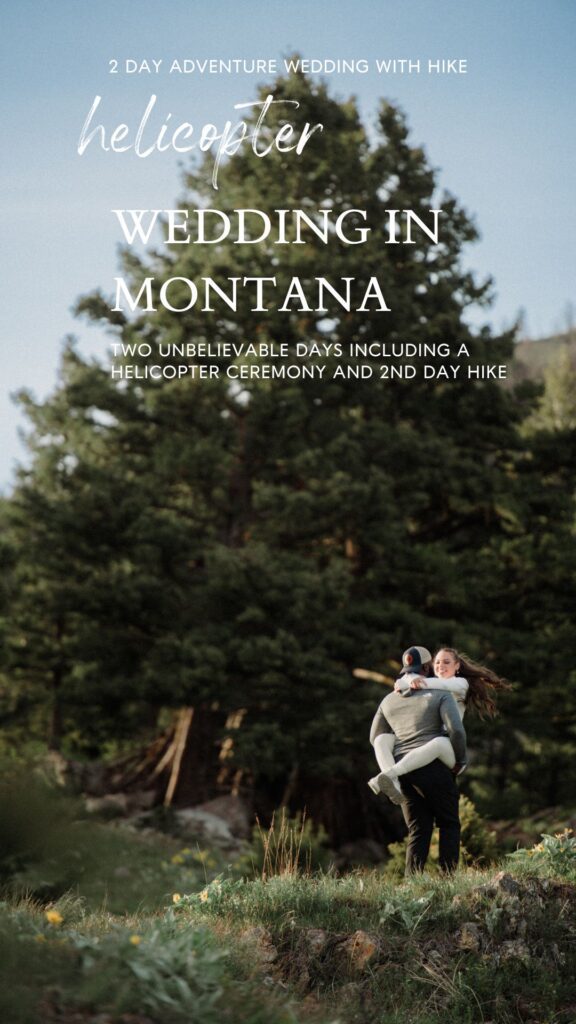 The ultimate helicopter wedding in Montana! From a stretch limo to stunning mountain views, this Bozeman adventure is a dream come true.