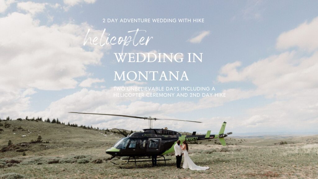 The ultimate helicopter wedding in Montana! From a stretch limo to stunning mountain views, this Bozeman adventure is a dream come true.