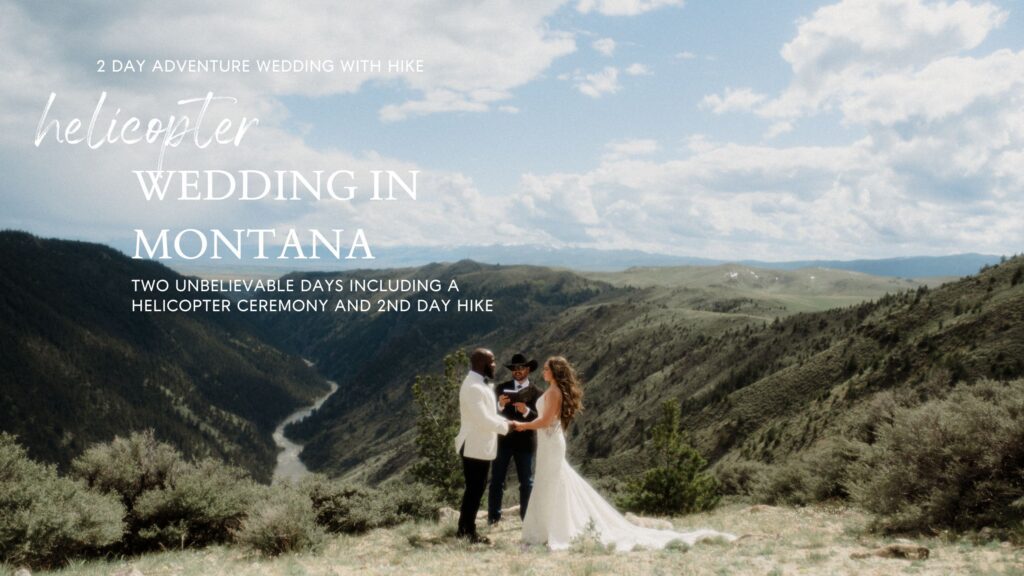 The ultimate helicopter wedding in Montana! From a stretch limo to stunning mountain views, this Bozeman adventure is a dream come true.