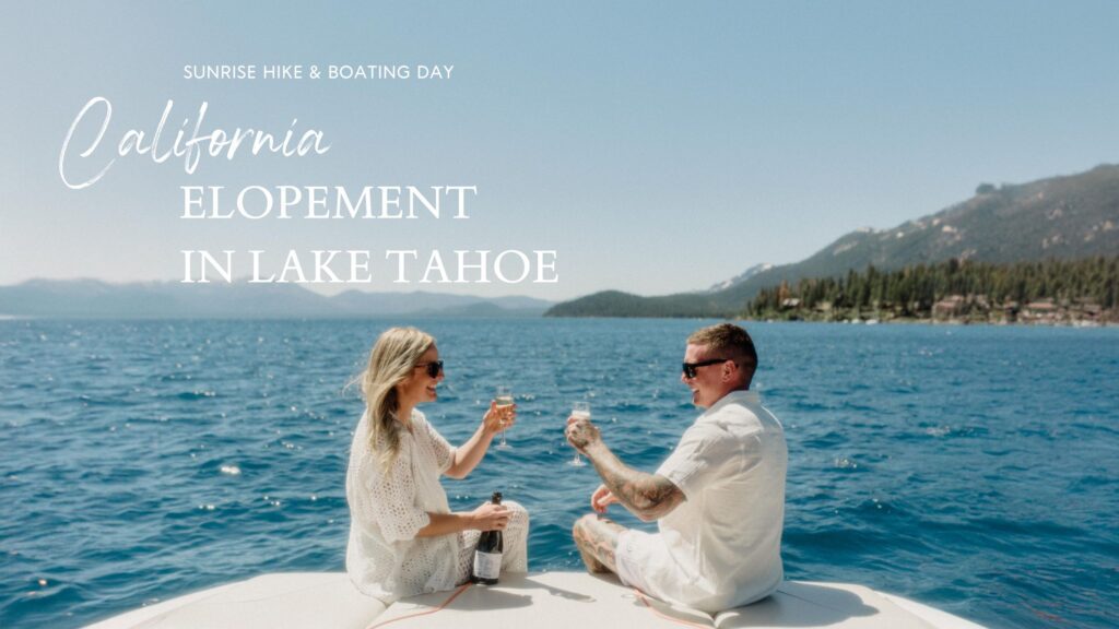 This gorg California elopement in Lake Tahoe has it all! Sunrise hike, private vows and a morning boating on the lake! PERFECTO!