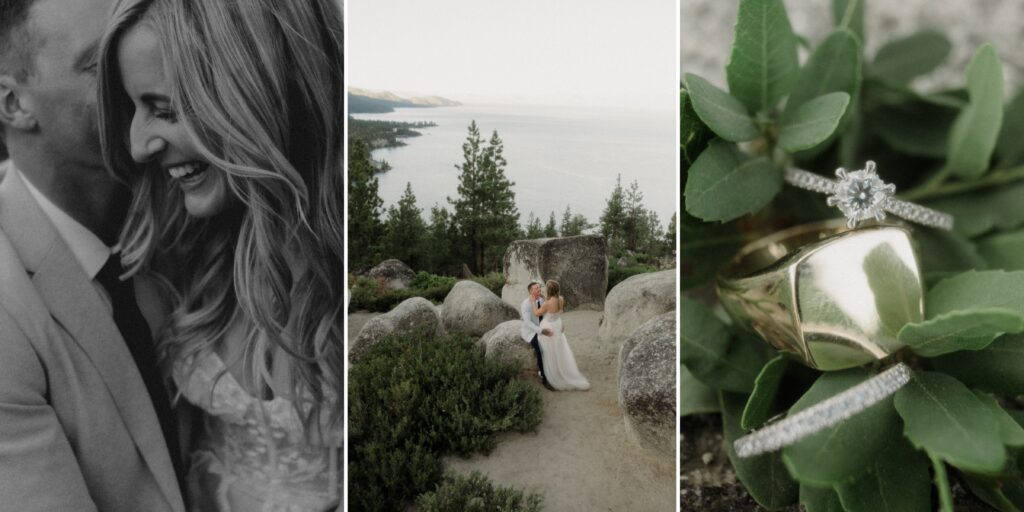 This gorg California elopement in Lake Tahoe has it all! Sunrise hike, private vows and a morning boating on the lake! PERFECTO!