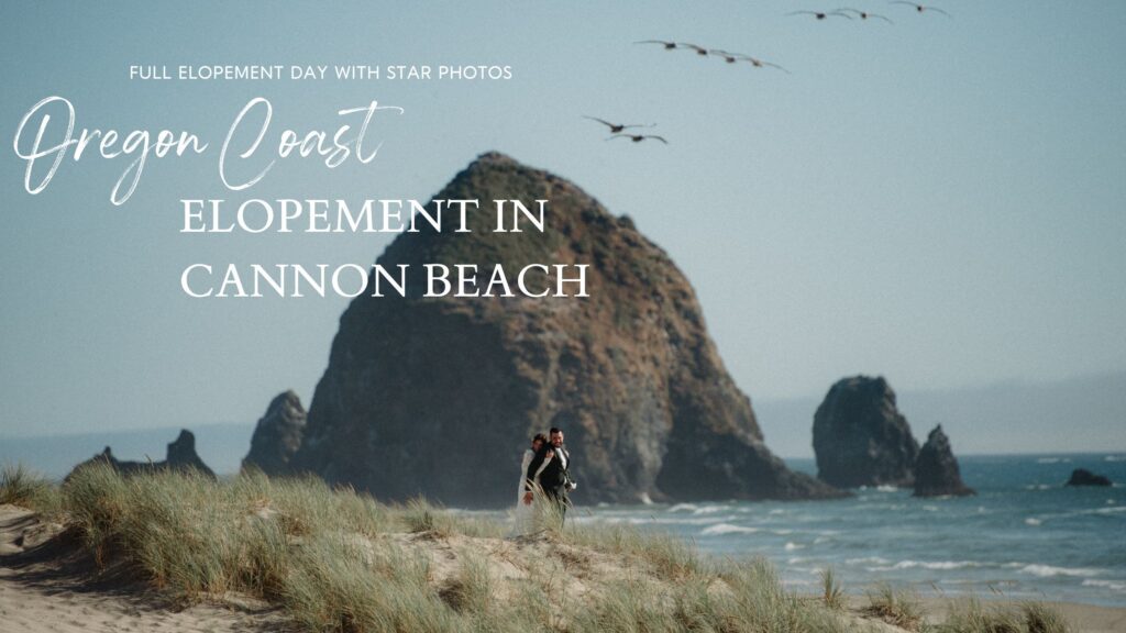 When you think, "elopement Oregon Coast," this is what you think of! Intimate vows at Hug Point, epic Haystack Rock views, and star photos!

This all day elopement will give you the inspo you need for the BEST ELOPEMENT SPOTS near Cannon Beach, contact info for officiants in the area and of course Cannon Beach Resorts you should stay in! 